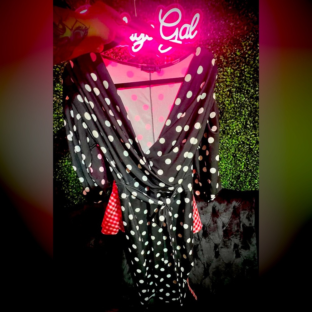 BOOHOO BRAND polka dot dress
